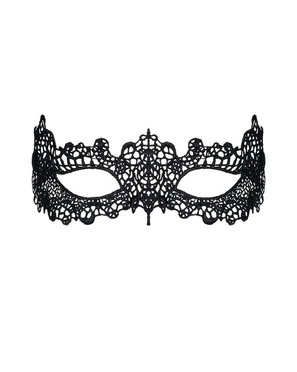 Кружевная маска Obsessive A701 mask, единый размер, черная