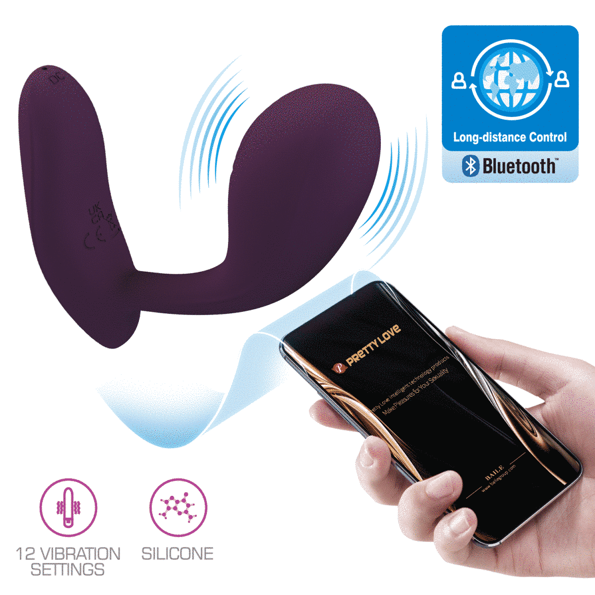 Вібратор в трусики зі стимуляцією точки G Pretty Love Baird G-Spot Stimulator Purple