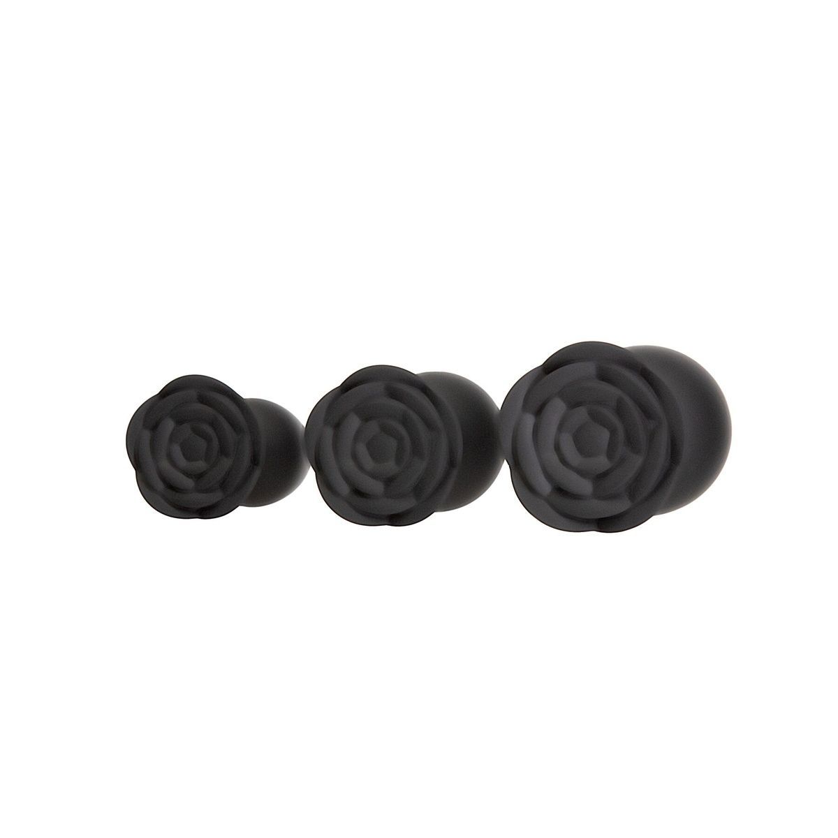 Набір силіконових анальних пробок BMS Roses Til&rsquo; Dawn Silicone Anal Plug Kit Starter Kit Black