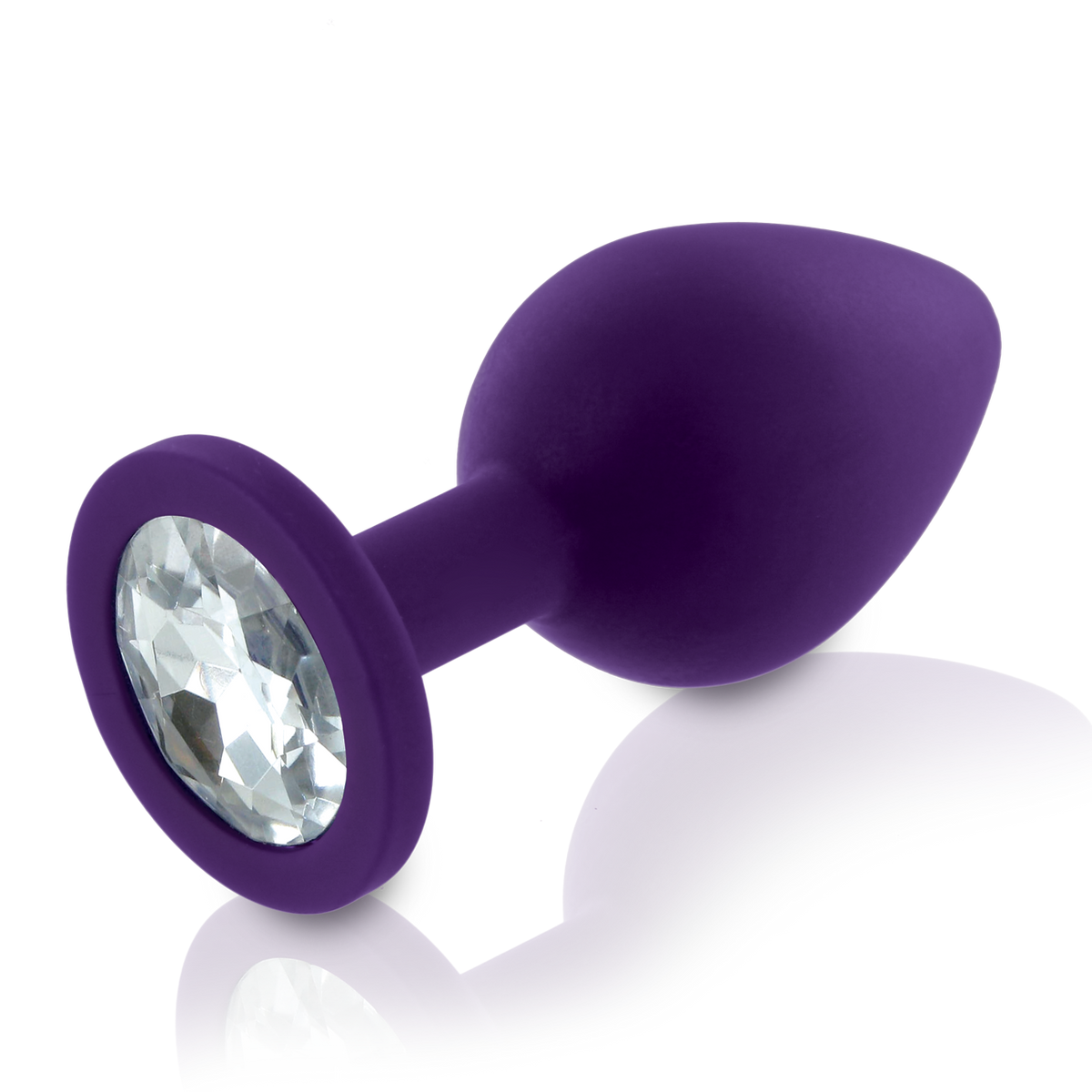 Набір анальних пробок із кристалом Rianne S: Booty Plug Set Purple (d - 2,7см, 3,5см, 4,1см)