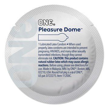 Презерватив ONE Pleasure Dome, 1 шт, гладкий, с расширенной головкой