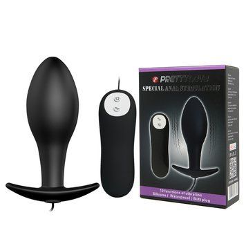 Анальна пробка Pretty Love Special Anal Stimulation Vibrating Butt Plug Black - 3,1 см