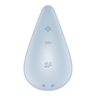 Вібратор для зовнішньої стимуляції Satisfyer Dew Drop Blue, 2 мотори, 12 режимів, м&rsquo;який корпус