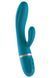 Вібратор-кролик Liebe Bend It Plus Ocean Blue, гнучкий, 2 мотори, 10 режимів