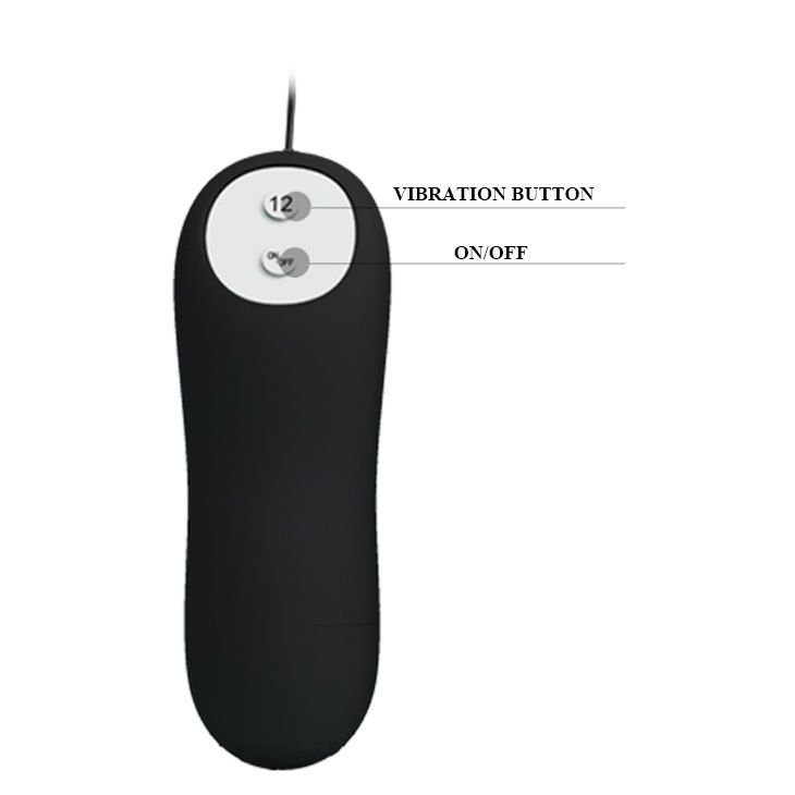 Анальна пробка Pretty Love Special Anal Stimulation Vibrating Butt Plug Black - 3,1 см