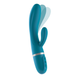 Вібратор-кролик Liebe Bend It Plus Ocean Blue, гнучкий, 2 мотори, 10 режимів