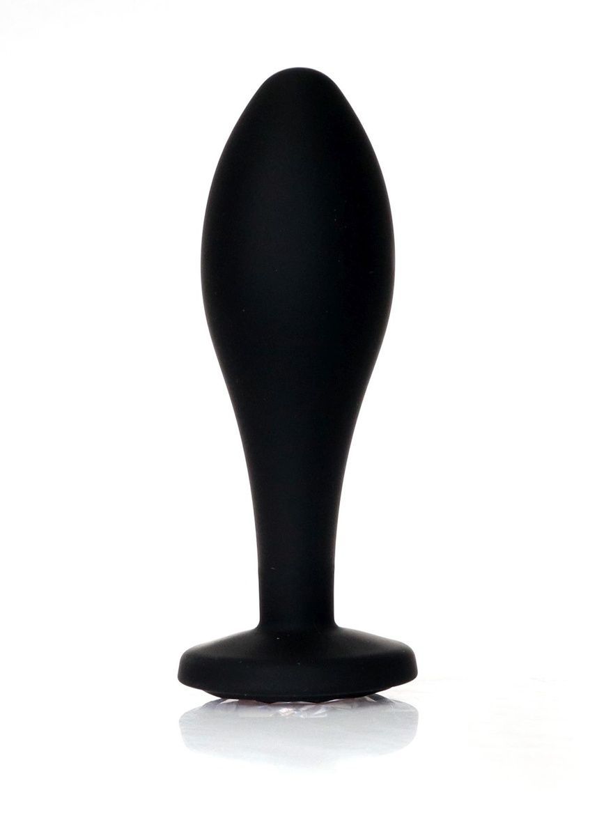Анальна пробка Jewellery Silicone Black Plug L Clear