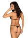 Комплект с цепочками Obsessive Pantheria 2-pcs set black L/XL, бюстгальтер, трусики