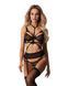 Комплект Obsessive Premisis Black 3-pcs crotchless set  , S/M
