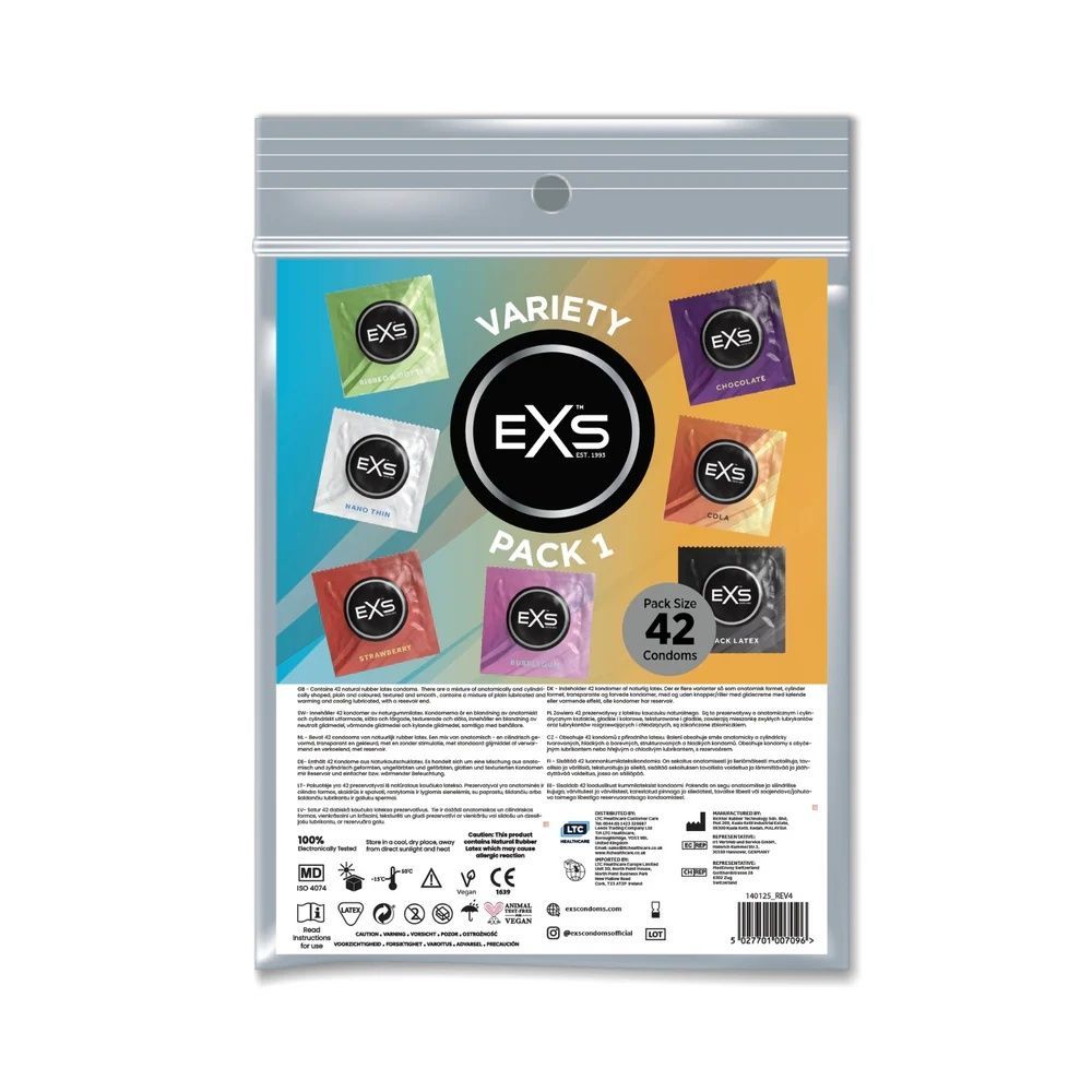 Презервативы EXS Variety Pack 1, 42 шт.