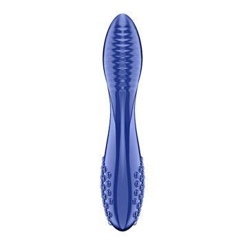 Двосторонній скляний дилдо Satisfyer Dazzling Crystal 2 Blue
