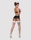 Эротический костюм горничной Obsessive Maidme set 5pcs, бюстгальтер, пояс с фартуком, чулки, S/M