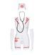 Эротический костюм медсестры Obsessive Emergency dress S/M, white, платье, стринги, перчатки, чепчик, стетоскоп, S/M