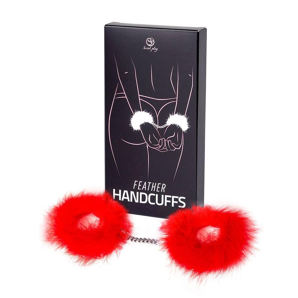 Наручники Secret Play Feather Handcuffs, червоні