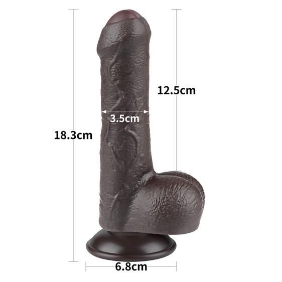 Фалоімітатор Sliding-Skin Dual Layer Dong 7" Black