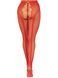 Стрип-колготки Leg Avenue Crotchless Net Tights with Heart Backseam, One Size, красные, с доступом
