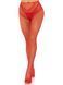 Стрип-колготки Leg Avenue Crotchless Net Tights with Heart Backseam, One Size, красные, с доступом