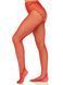 Стрип-колготки Leg Avenue Crotchless Net Tights with Heart Backseam, One Size, красные, с доступом