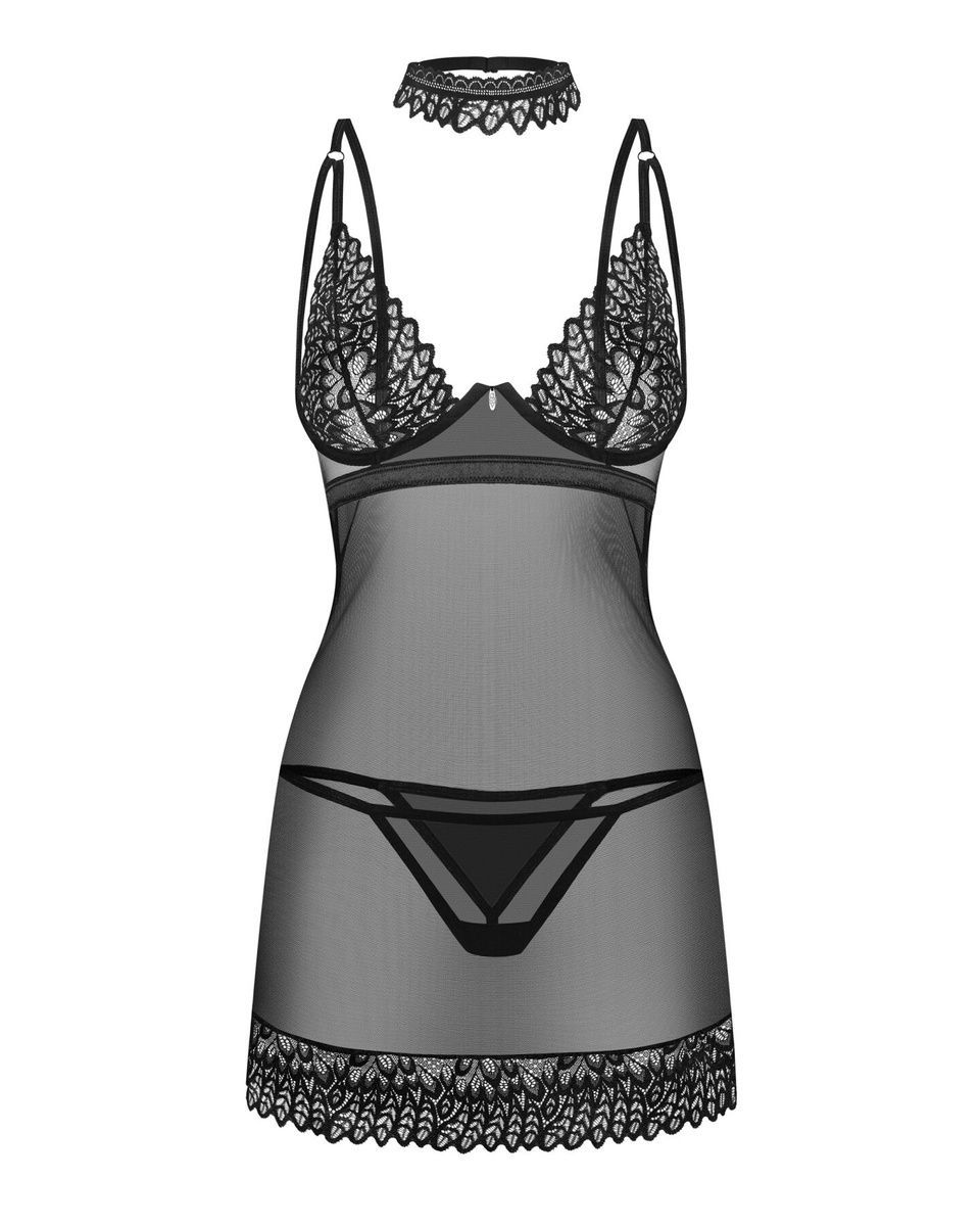 Сорочка Obsessive Donarella chemise & thong , XS/S