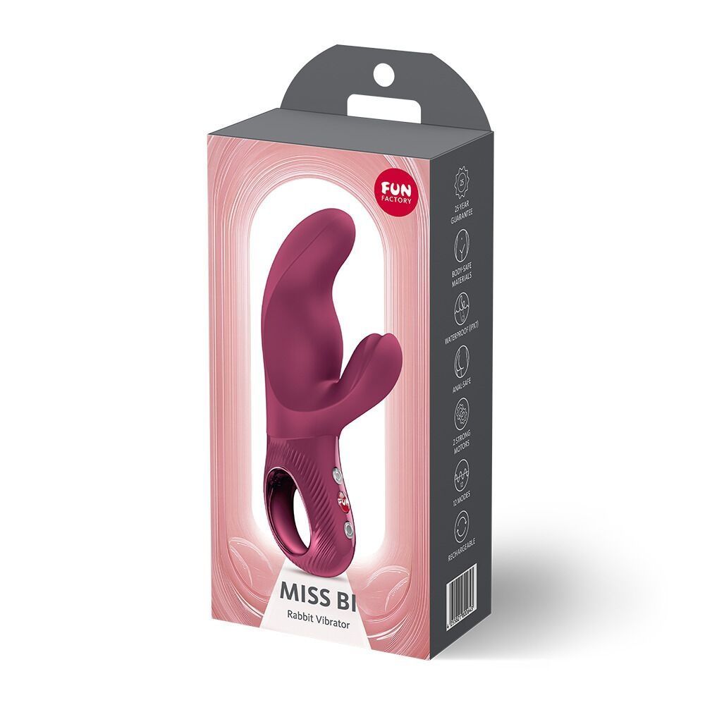 Вибратор-кролик Fun Factory MISS BI Wine Red, d - 4,2 см