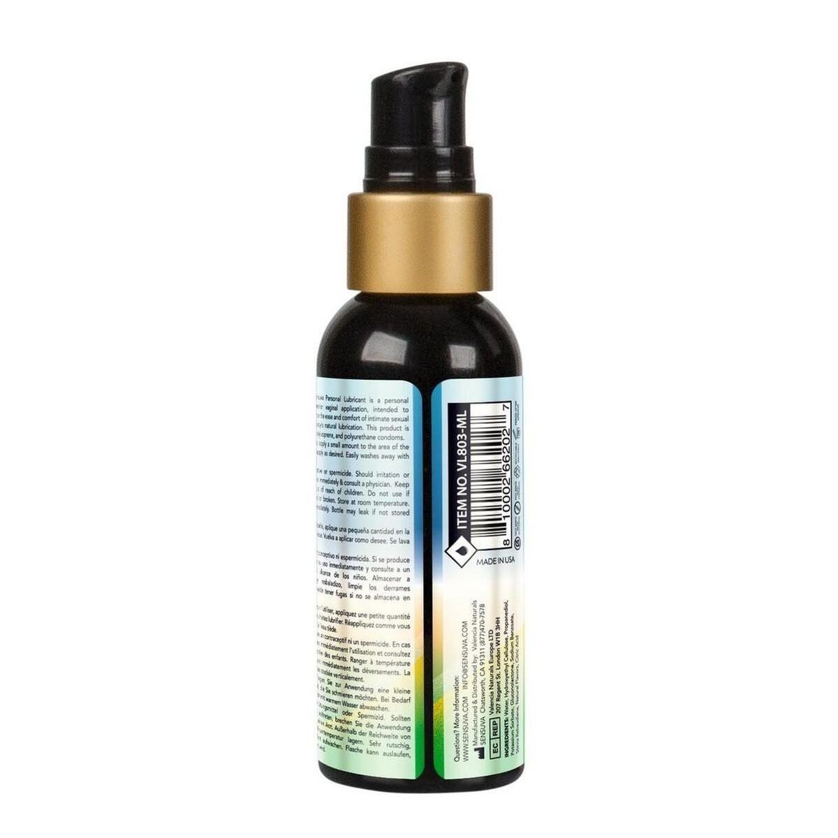 Съедобный лубрикант на водной основе Sensuva Natural Water-Based Pineapple, 57 мл, без глицерина