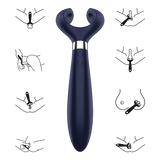 Вибратор для пар Satisfyer Endless Fun Blue, три мотора, многофункциональный