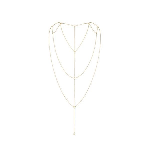 Цепочка для спины Bijoux Indiscrets Magnifique Back and Cleavage Chain - Gold, украшение для тела