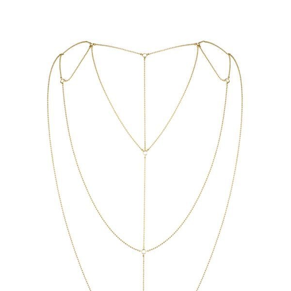 Цепочка для спины Bijoux Indiscrets Magnifique Back and Cleavage Chain - Gold, украшение для тела