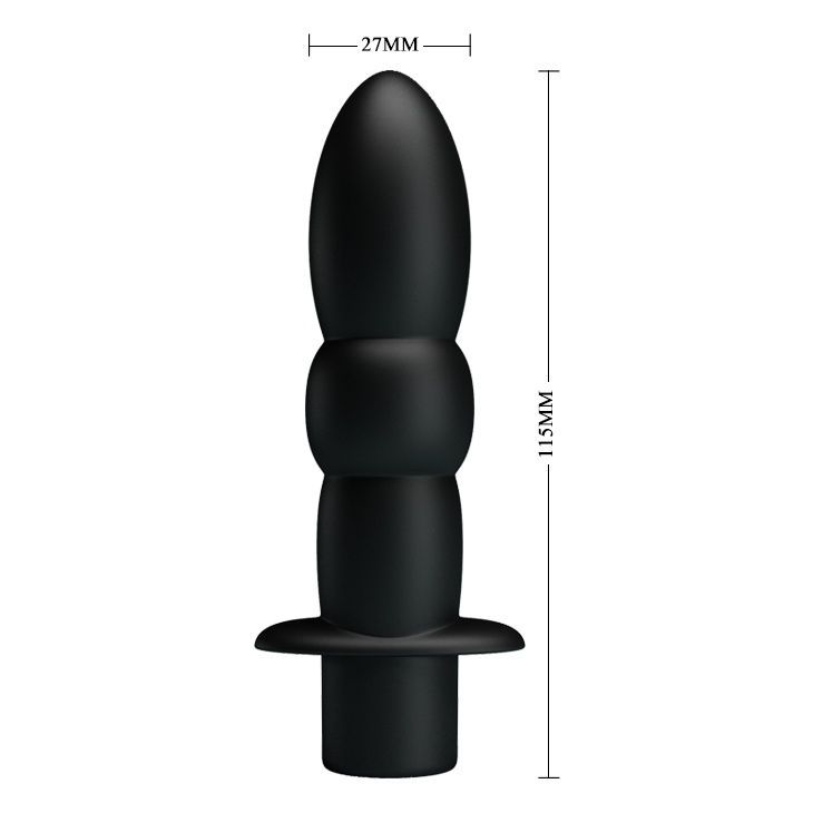 Анальный вибратор Pretty Love Wyatt Anal Plug Black, d &ndash; 2,7 см