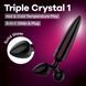 Тристоронній скляний дилдо Satisfyer Triple Crystal 1 Black