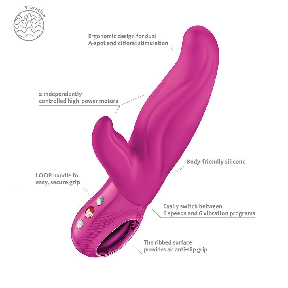 Вибратор-кролик для точки А Fun Factory LADY BI Magenta