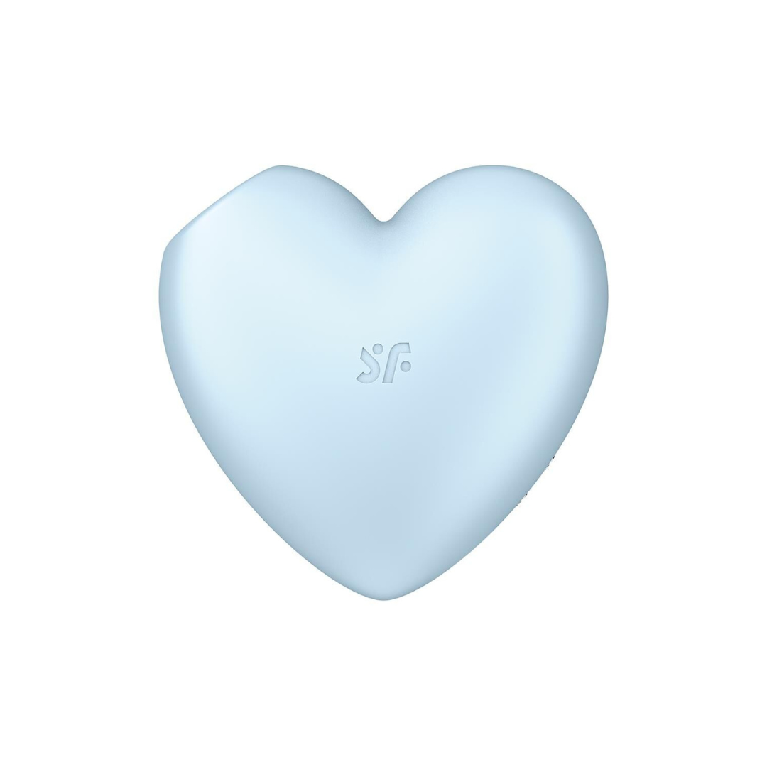 Вакуумный стимулятор-сердечко с вибрацией Satisfyer Cutie Heart Blue