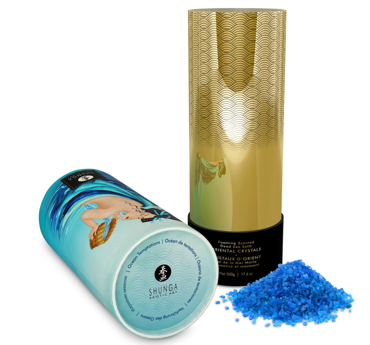 Пенящаяся соль для ванны Shunga Dead Sea salt Oriental Crystals — Ocean Temptations (500 г)