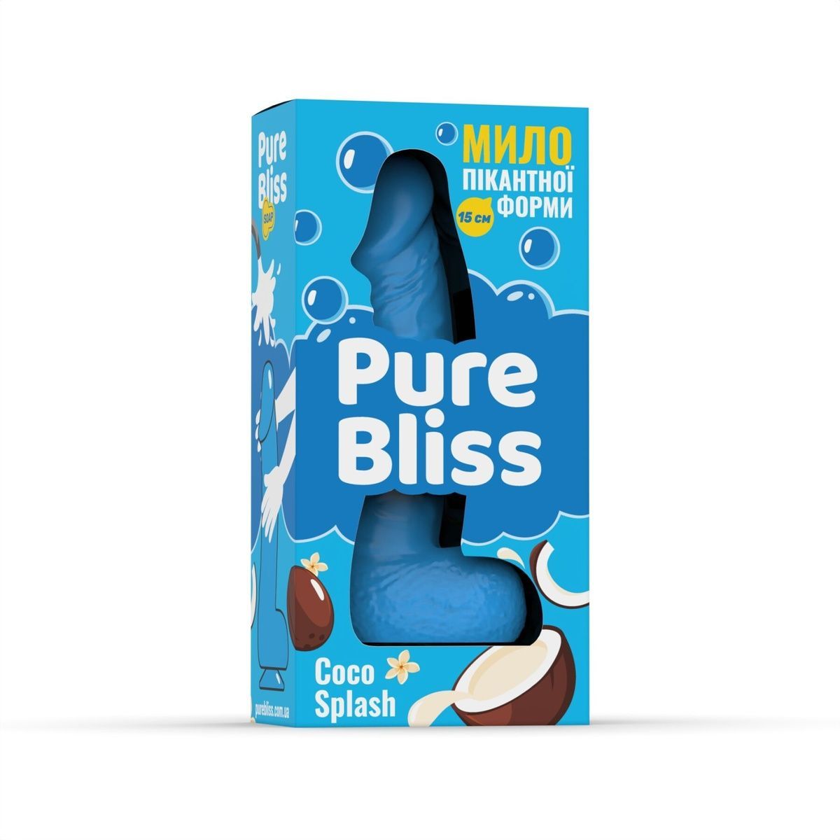 Ароматное мыло пикантной формы Pure Bliss Blue Coco Splash (Кокосовое молоко) 15 см