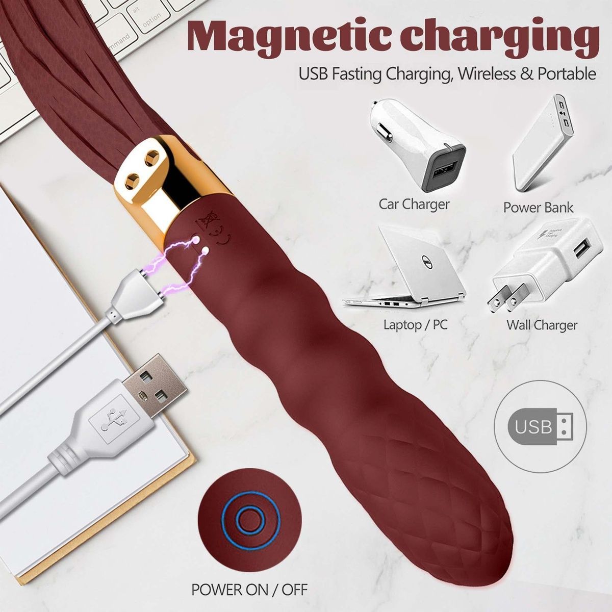 Вібратор-флогер Virbating Flogger