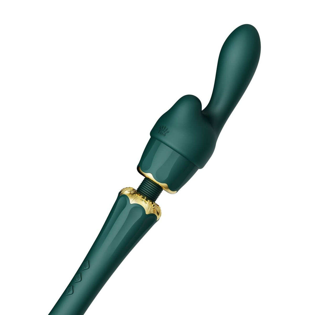 Вібромасажер з насадками Zalo - Kyro Wand Turquoise Green