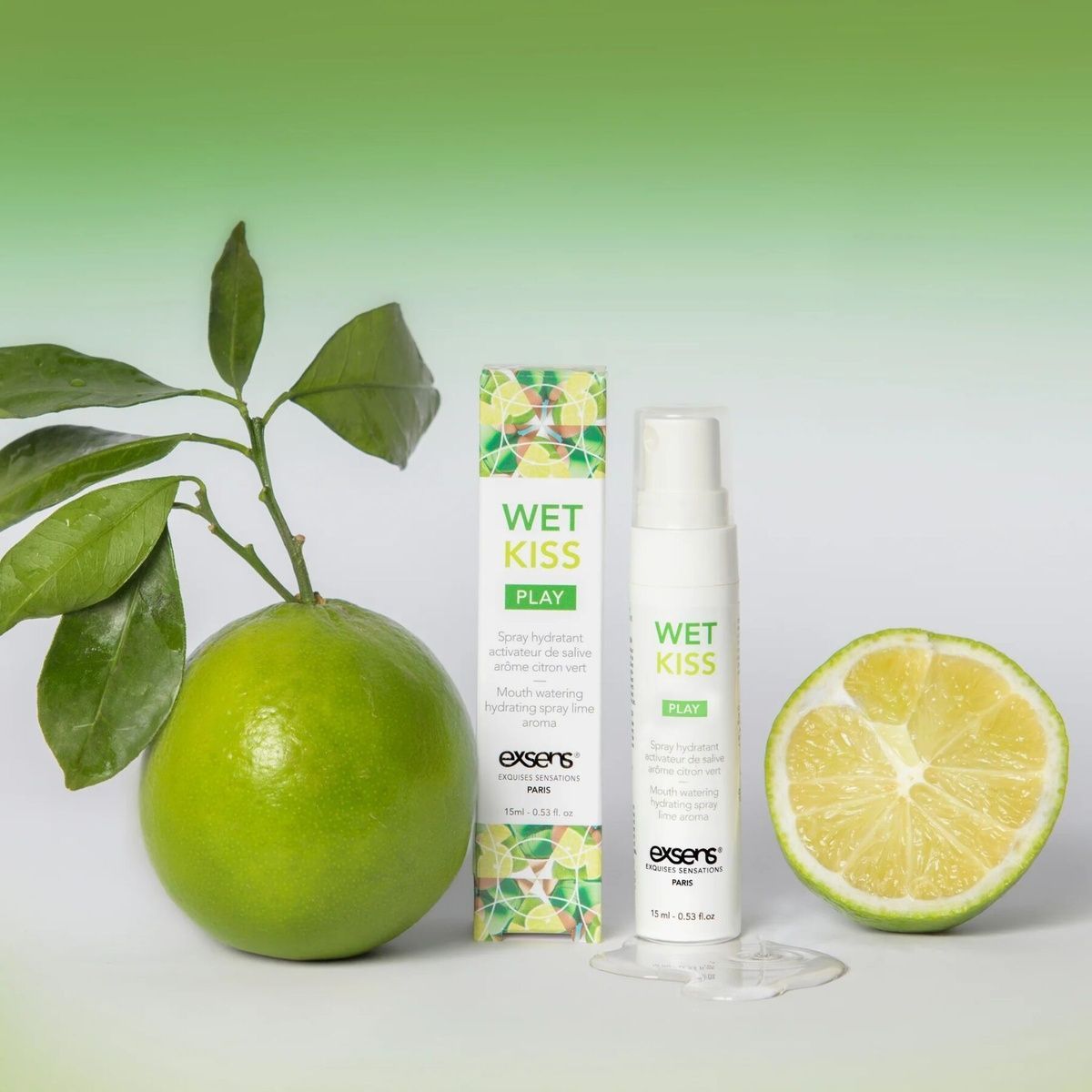 Спрей для усиления слюноотделения EXSENS Wet Kiss Lime, 15 мл
