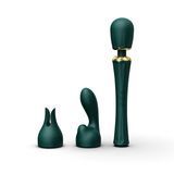 Вібромасажер з насадками Zalo &mdash; Kyro Wand Turquoise Green