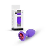 Анальная пробка Jewellery Silicone Purple Plug S Red