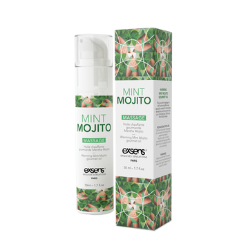 Масажна олія EXSENS Mojito 50мл розігрівальна, без цукру, без парабенів, їстівна