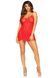 Сорочка бебі-дол Leg Avenue Rose Lace Flair Chemise Red, One Size