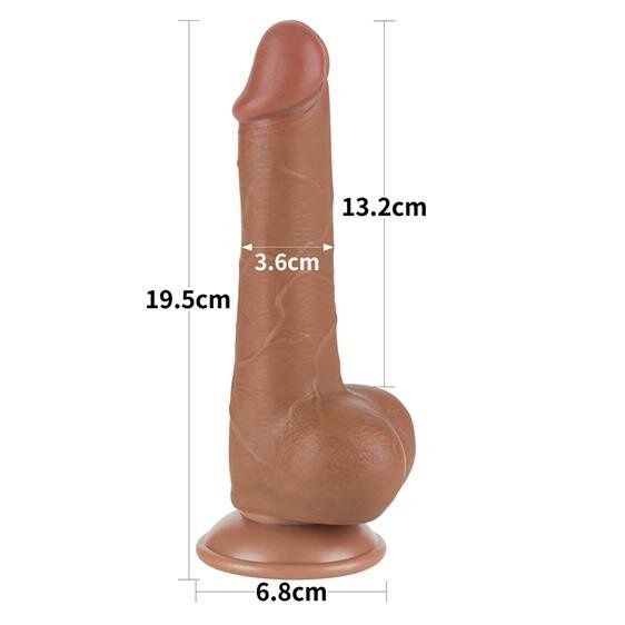 Фалоімітатор Sliding-Skin Dual Layer Dong 7.5" Brown