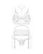 Комплект Obsessive Premisis White 3-pcs crotchless set  , S/M