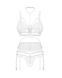 Комплект Obsessive Premisis White 3-pcs crotchless set  , S/M