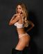 Комплект Obsessive Premisis White 3-pcs crotchless set  , S/M