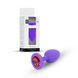 Анальная пробка Jewellery Silicone Purple Plug S Red