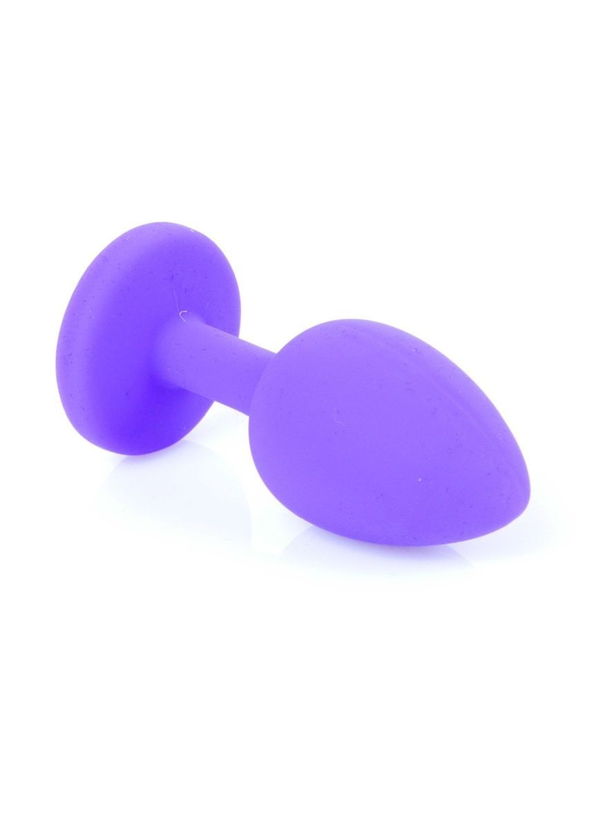 Анальная пробка Jewellery Silicone Purple Plug S Red