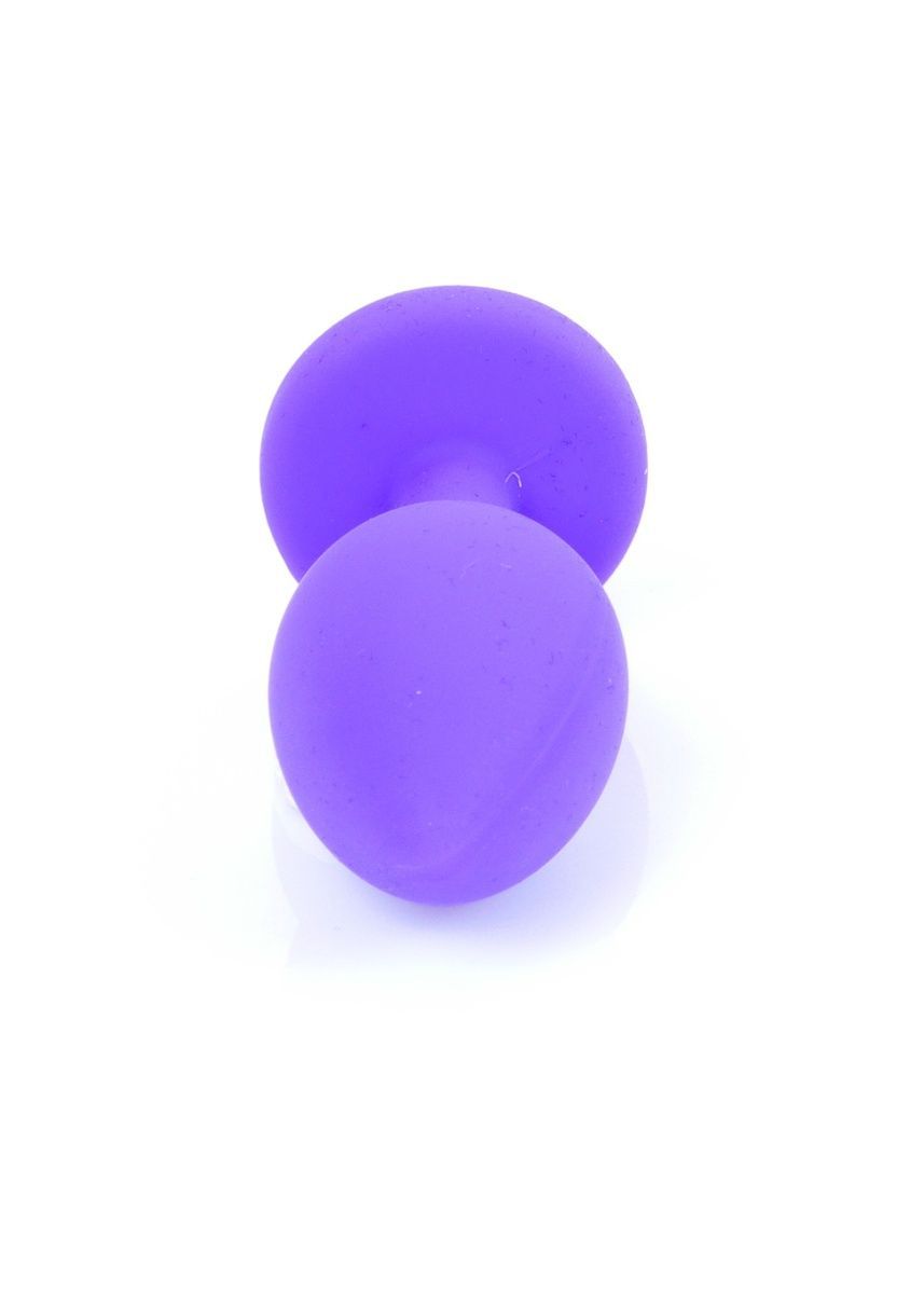 Анальная пробка Jewellery Silicone Purple Plug S Red