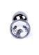 Анальная пробка Jewellery Dark Silver Plug Clear, 2,7 см