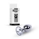 Анальная пробка Jewellery Dark Silver Plug Clear, 2,7 см